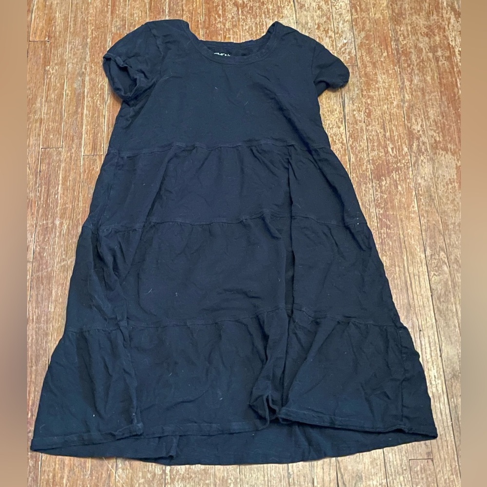 Black ruffle dress